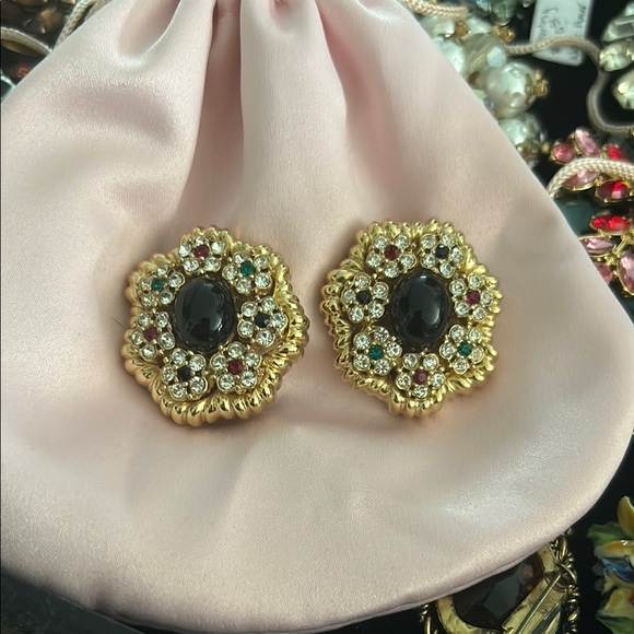 Ciner Vintage Estate Quality Crystal Cabochon Mughal Style...